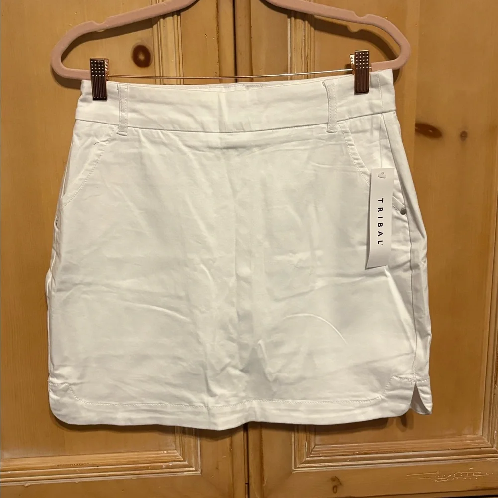 Tribal White Athletic Skort | Built-In Shorts | Golf Tennis Skirt | NWT - Picture 5 of 12